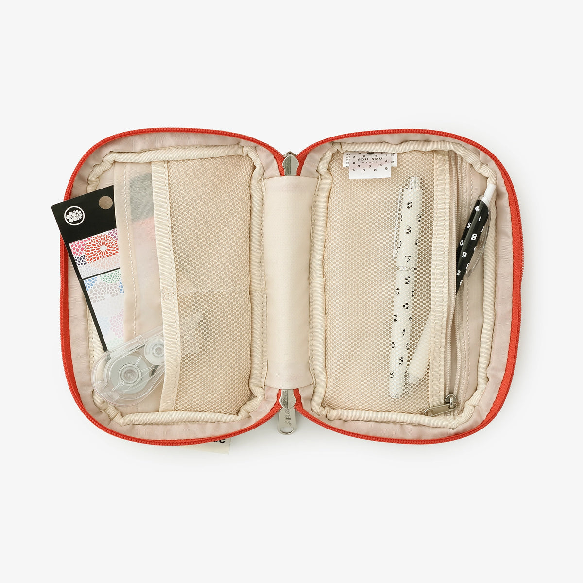 SOU・SOU×Eslite Bookstore Funktionale Aufbewahrungstasche/Hohoemi Retro Vermilion