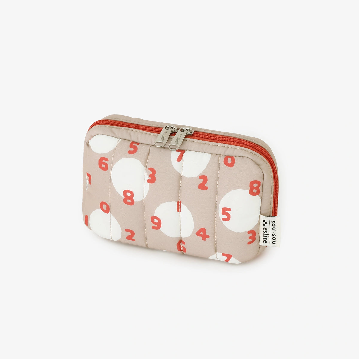 SOU・SOU×eslite bookstore Functional Storage Pouch／SO-SU-U and Polka Dots Retro Red
