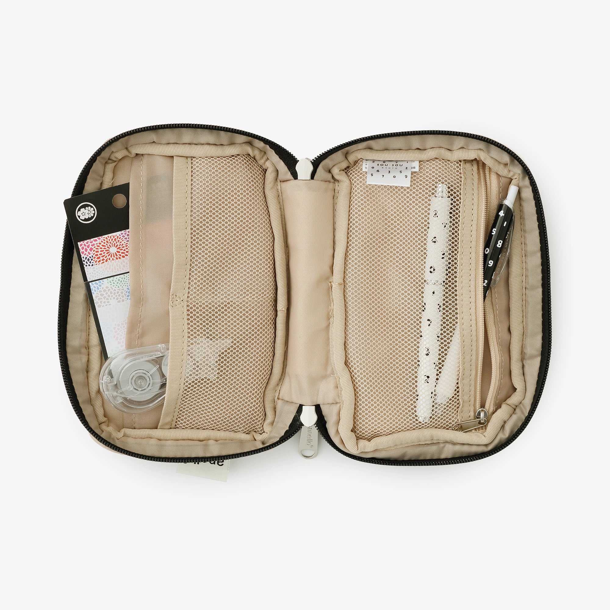 SOU・SOU×eslite bookstore Functional Storage Pouch／Calico Cat