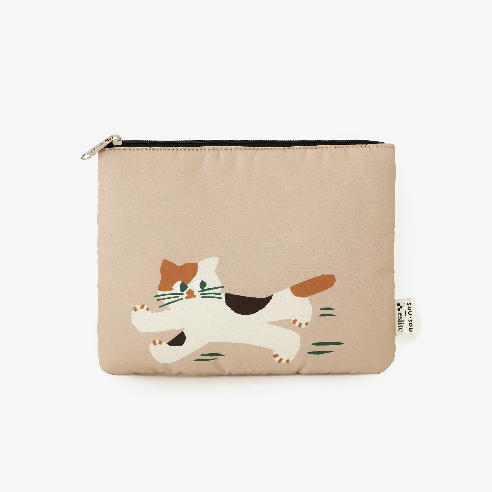SOU・SOU×Eslite Bookstore Flache Aufbewahrungstasche/Calico Cat