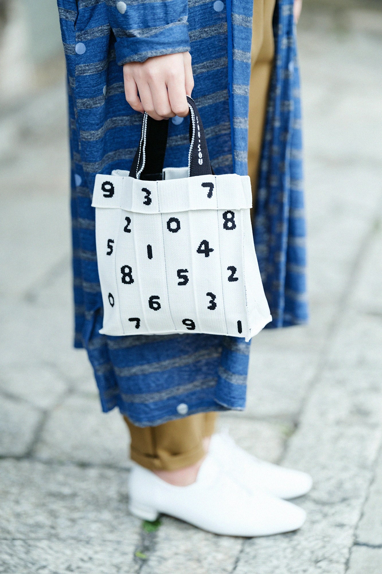 SOU・SOU×KNT365 가방 Co-Knitty／SO-SU-U 흰색