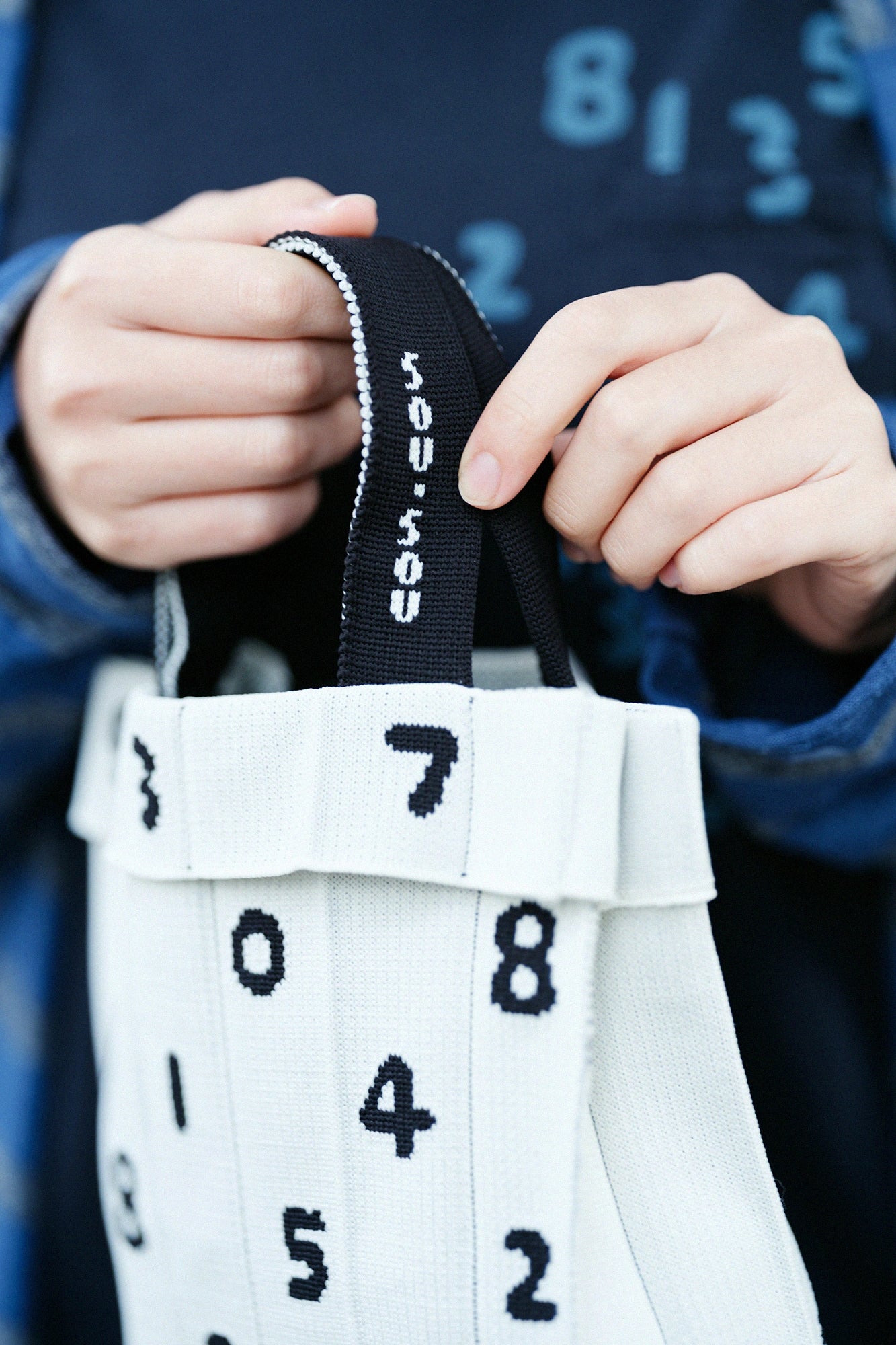 SOU・SOU×KNT365 가방 Co-Knitty／SO-SU-U 흰색