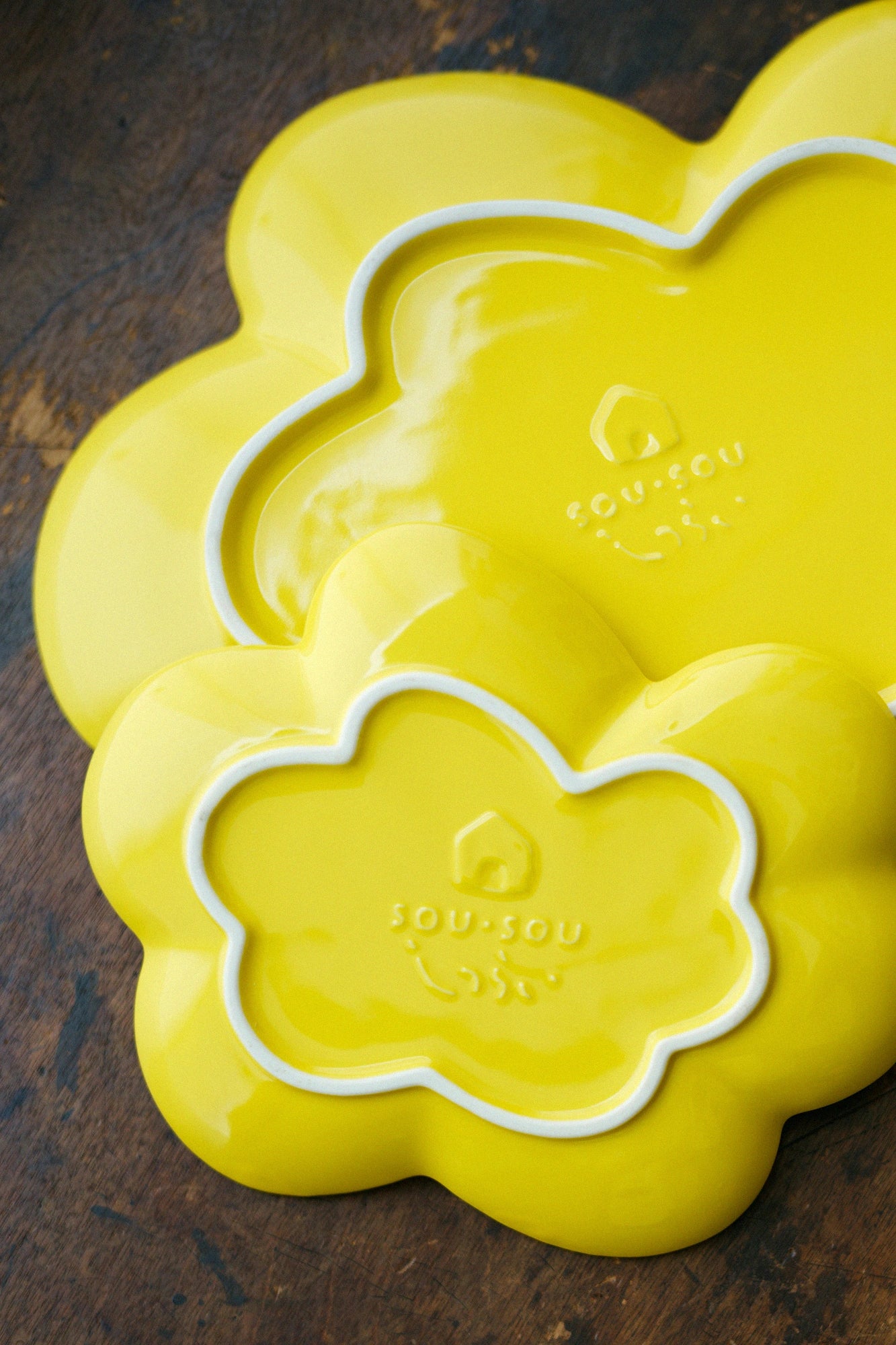 SOU・SOU Shitsurai Mino Ware Smile Flower Plate／Small