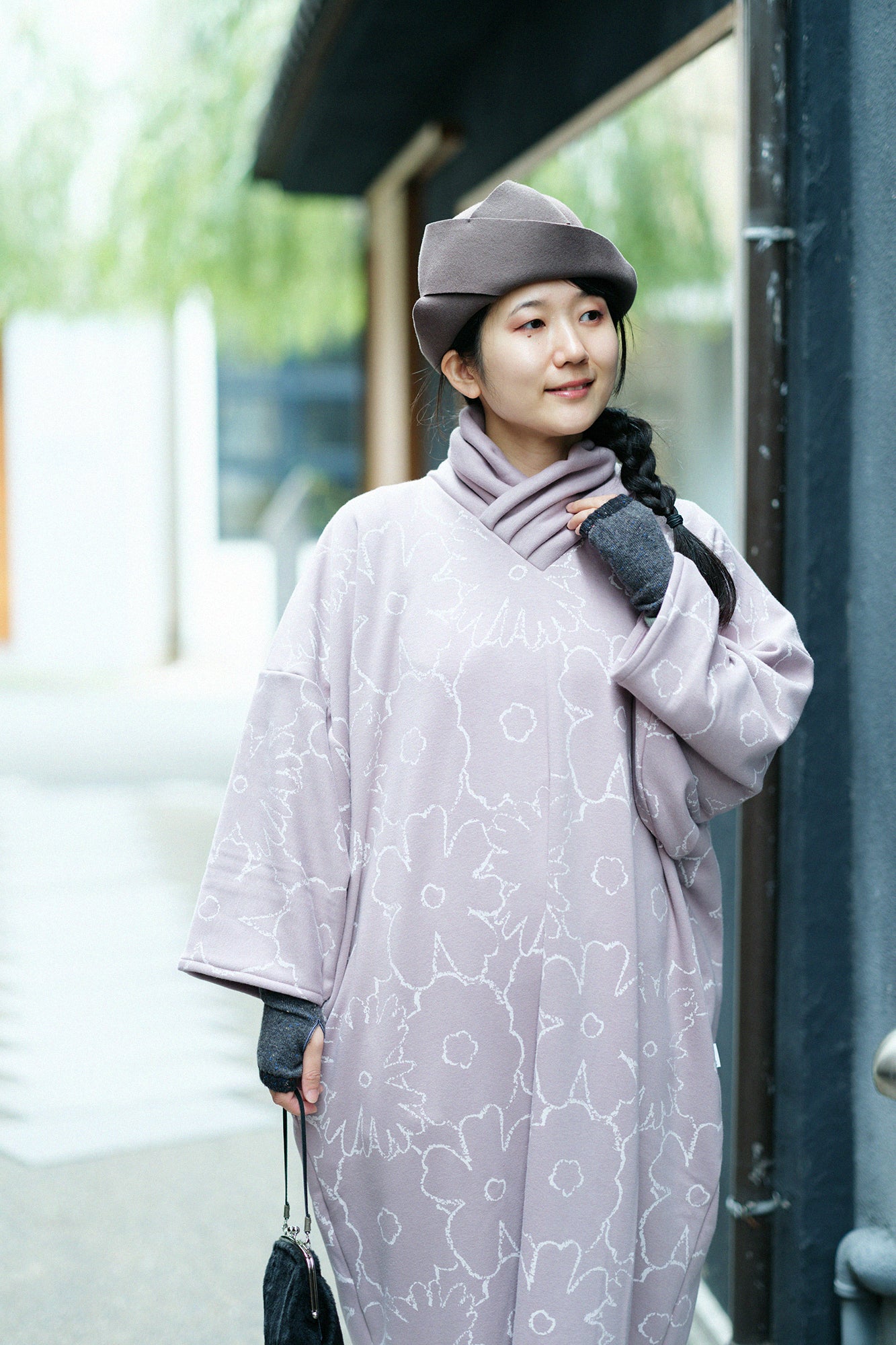 Angora Blend Arm Cover／/ Dark Ink Black