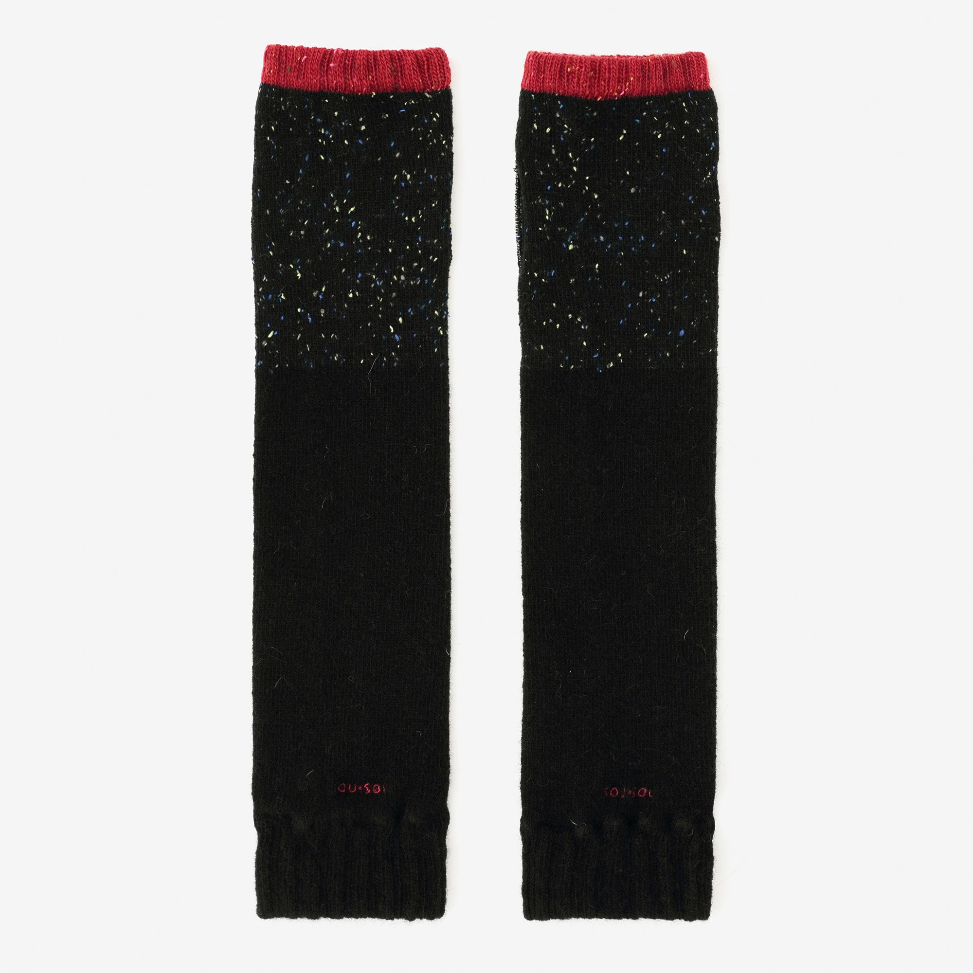 兔毛混紡 袖套／胭脂紅 2