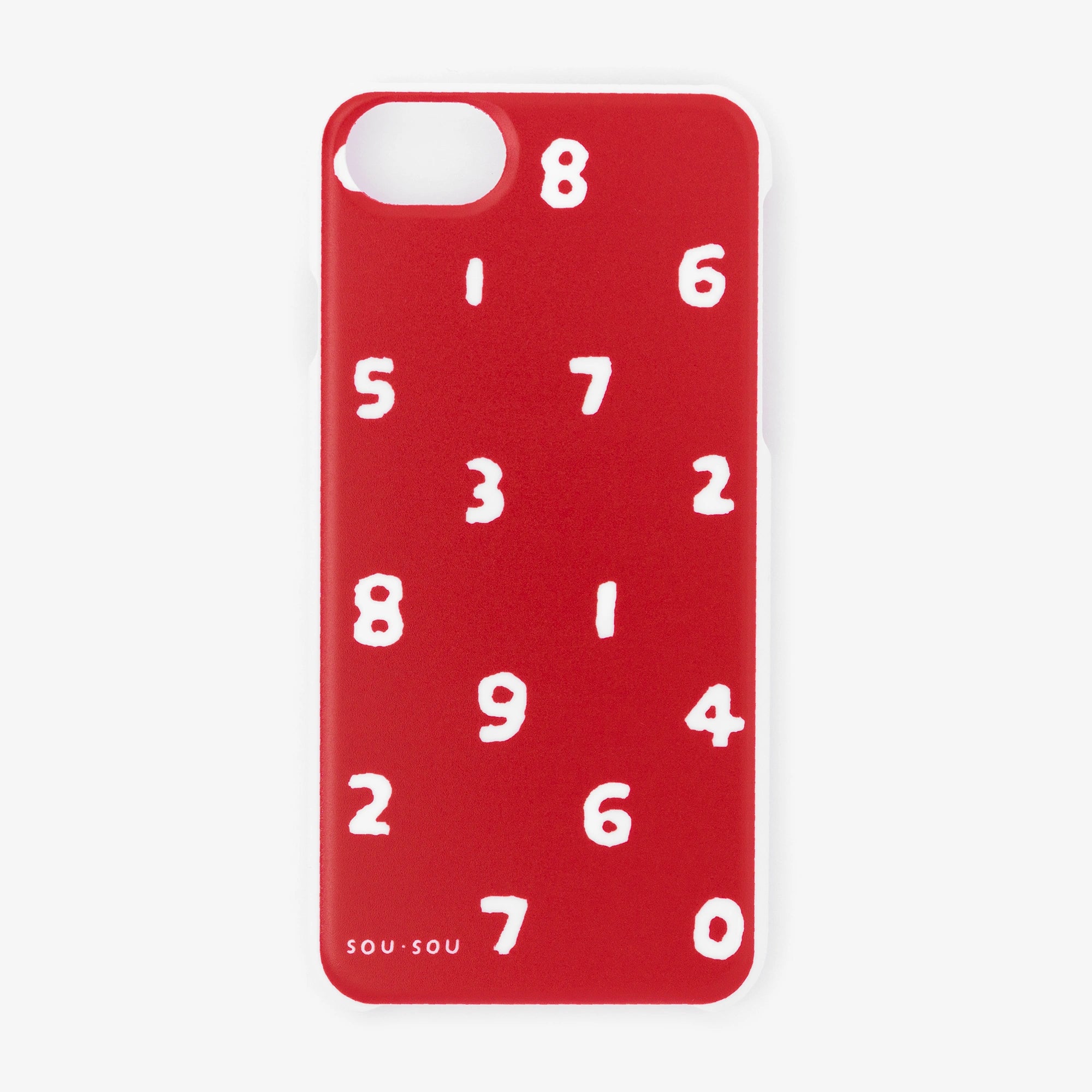 iPhone_6/6s/7/8/SE（第二代和第三代）  手機殼／SO-SU-U十數 紅色
