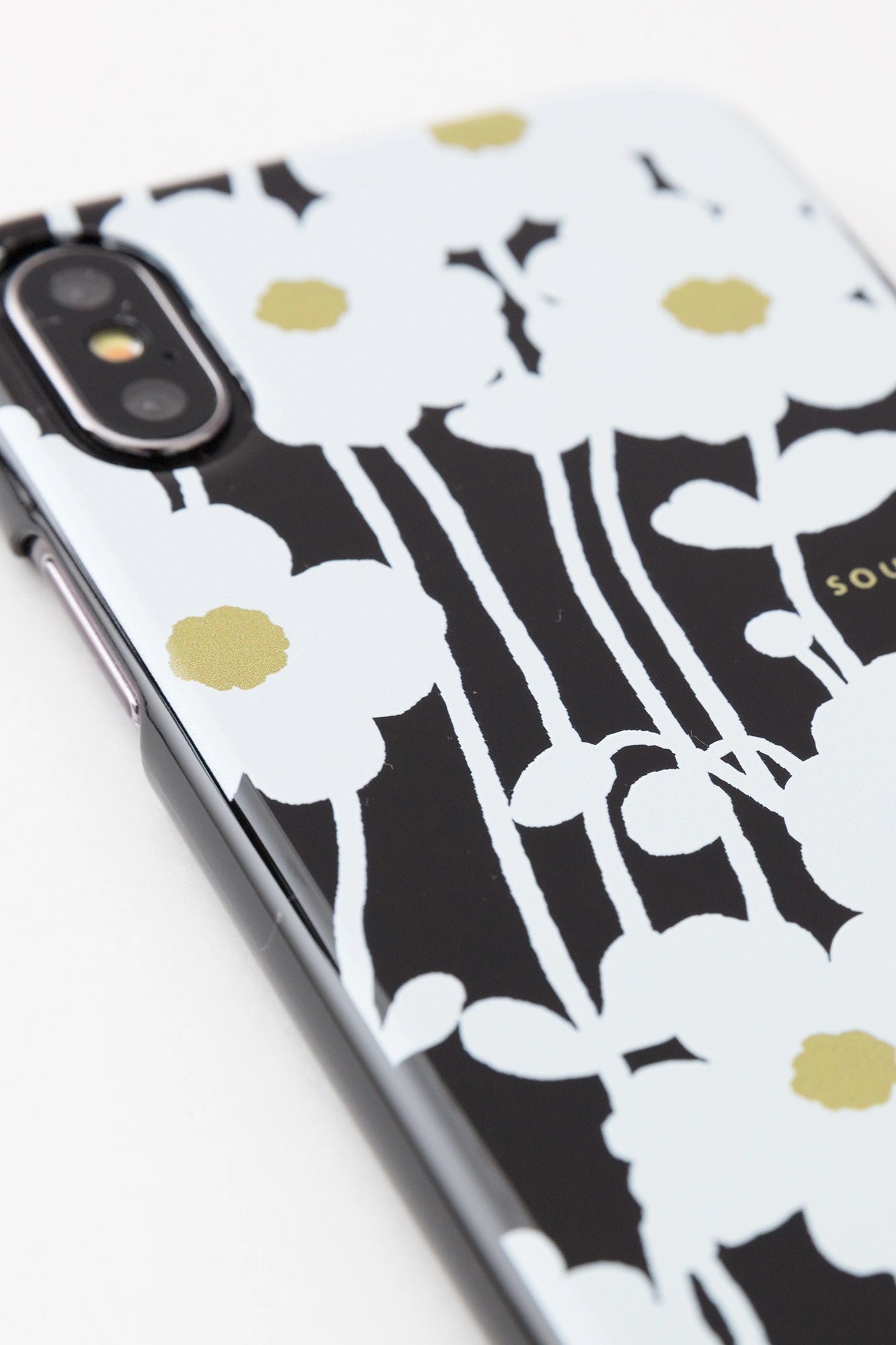 【net限定】iPhone_XS_Max テキスタイルカバー／ひなたぼっこ 濡羽色（ぬればいろ）▲