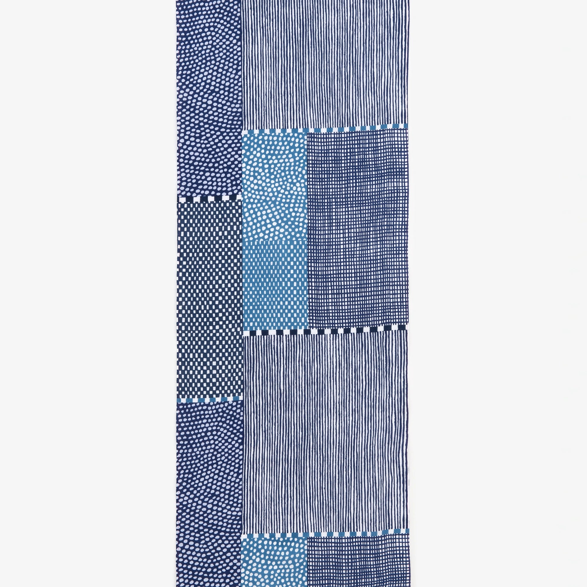 布料剪裁販售 （伊勢木棉 手巾布料）／點線 青和＜50cm＞
