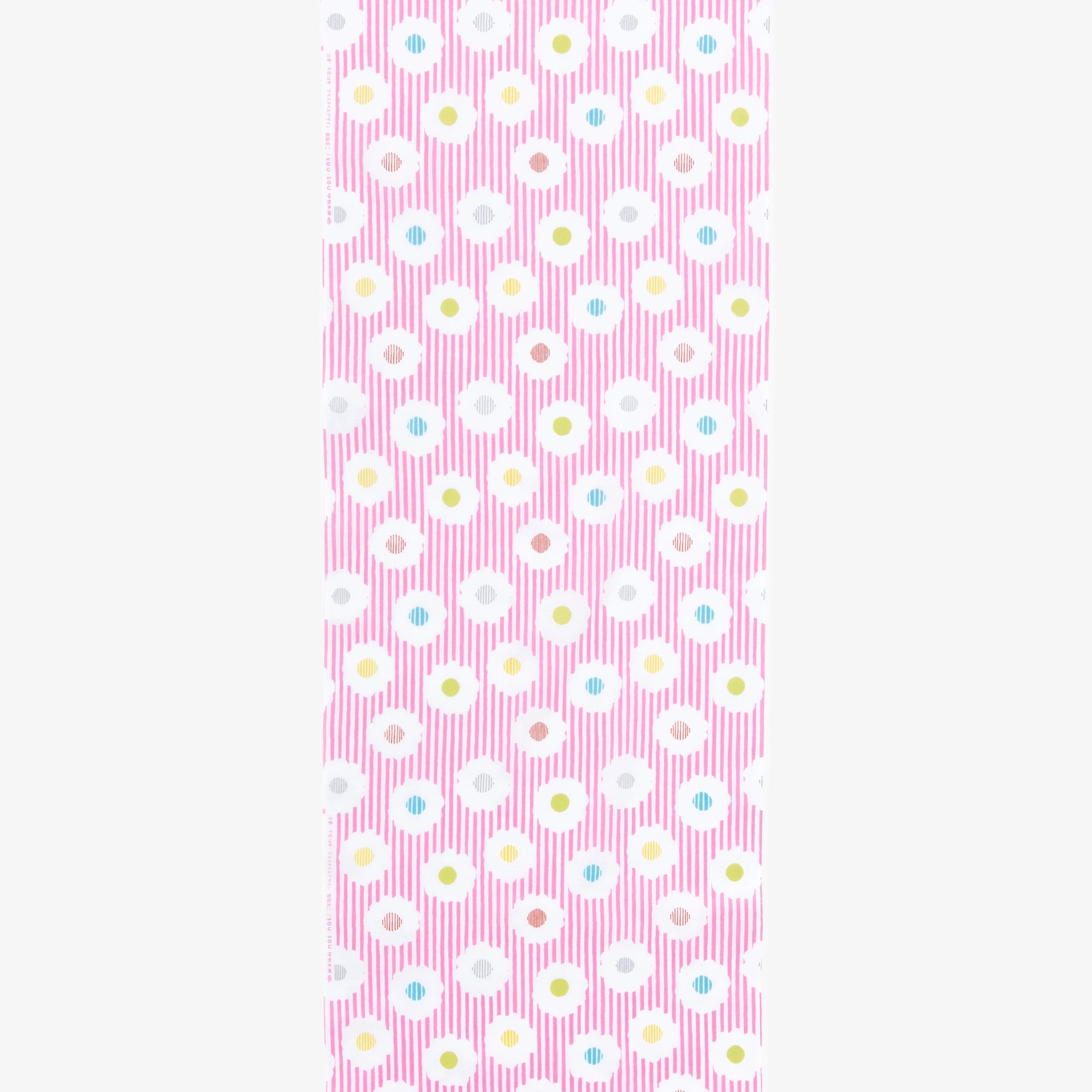 布料剪裁販售 （伊勢木綿：特岡）/白菊 粉紅色＜50cm＞ 