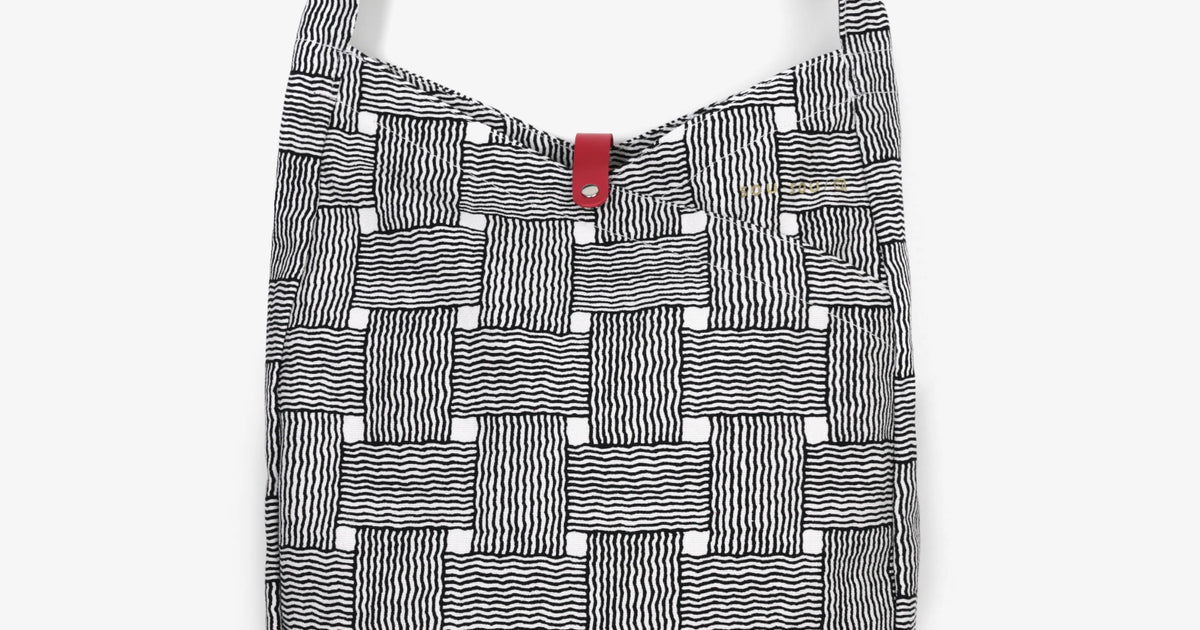 SOU・SOU×Arakawa Masujiro Odayaka Vertical Shoulder Bag / Woven Bamboo