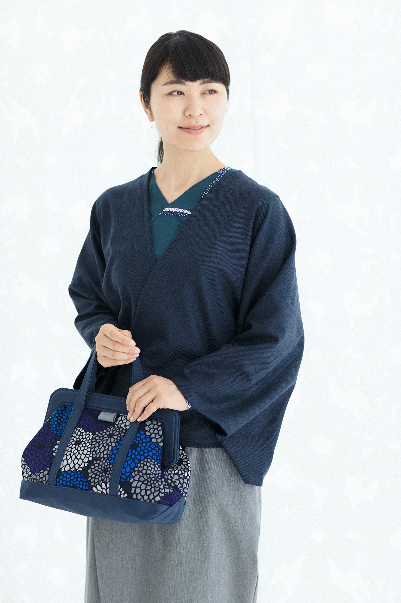 SOU・SOU×Y’SACCS Tote Gama Medium/voller Chrysanthemen