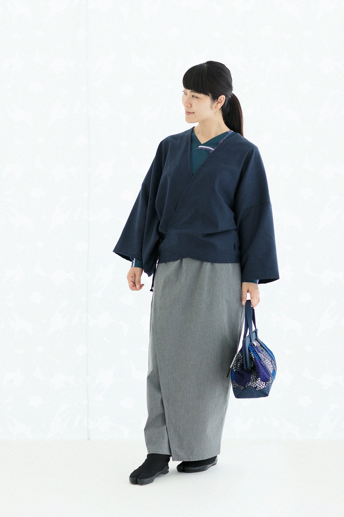 SOU・SOU×Y’SACCS Tote Gama Medium/voller Chrysanthemen