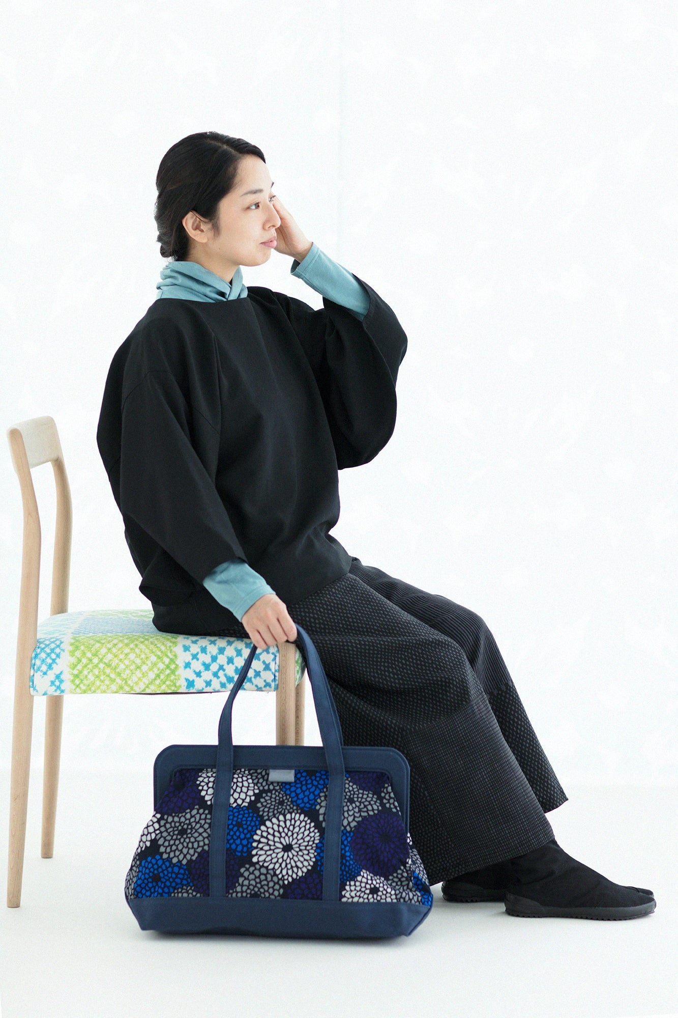 SOU・SOU×Y’SACCS Tote Gama Large/Chrysanthemum Full