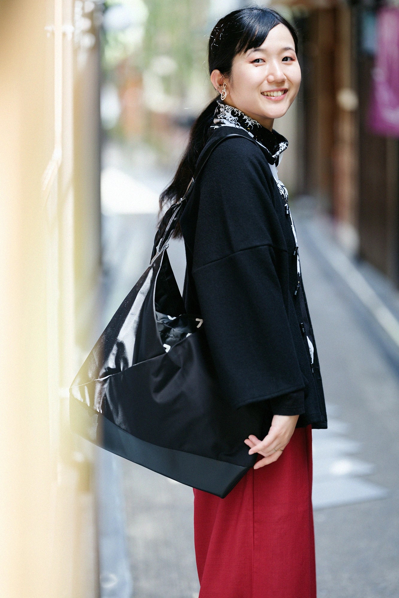 SOU・SOU ×Y’SACCS肩背包 穩 長／黑色×SO-SU-U十數2