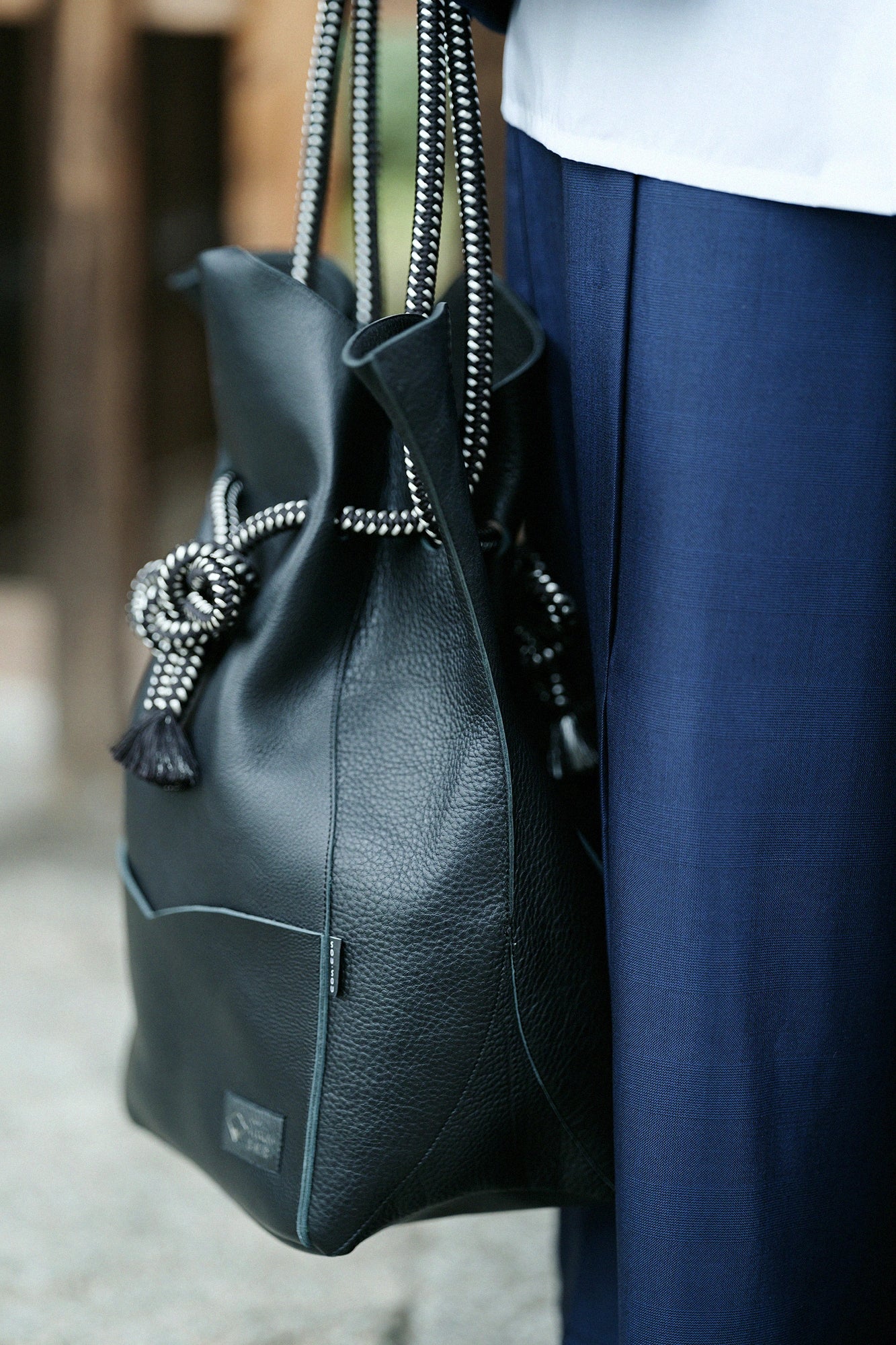 Hasuyui (Lotus Knot) Large SOU・SOU × Kikkabo / Black 
