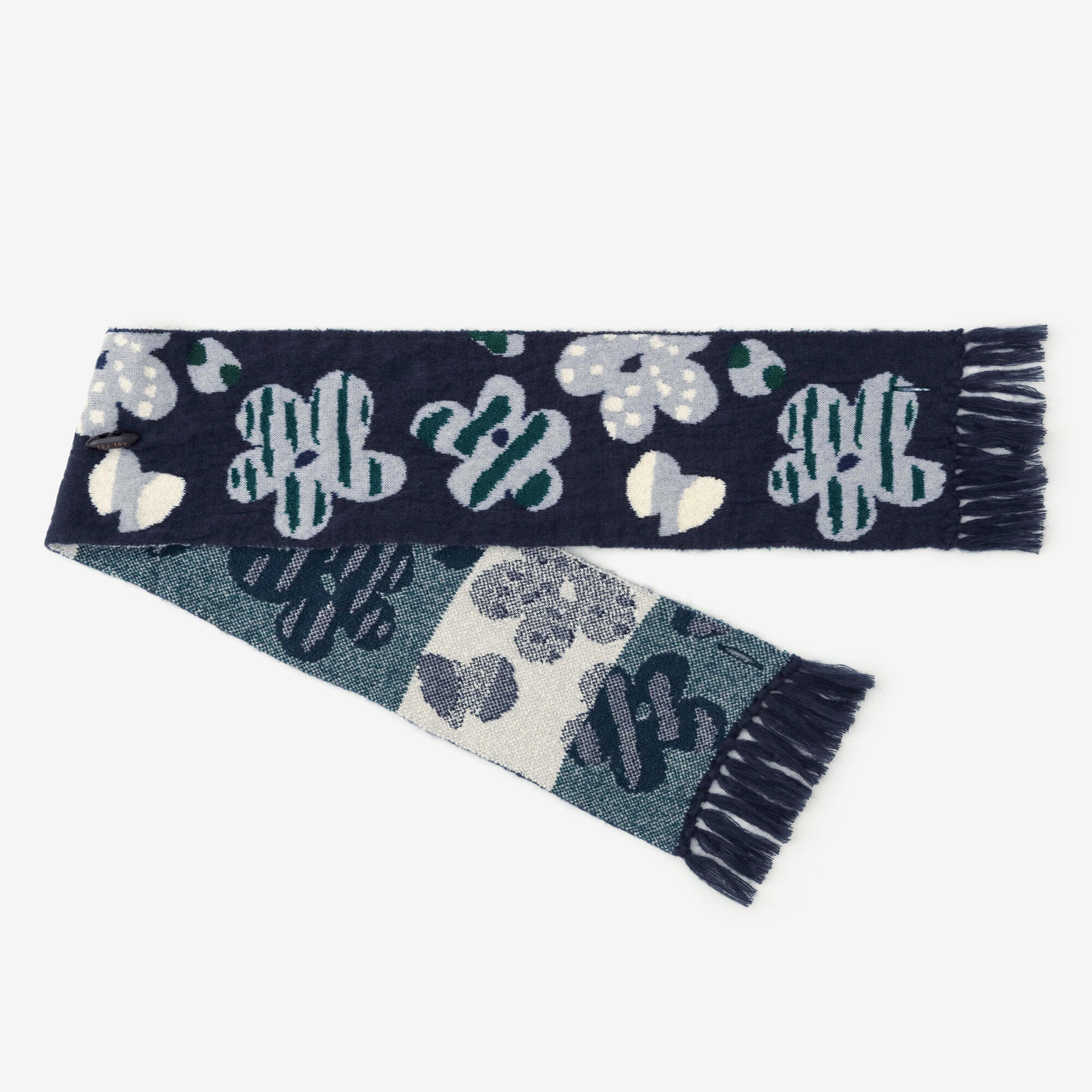 SOU・SOU×MOONBAT 草編領巾／綻放 寶藍色