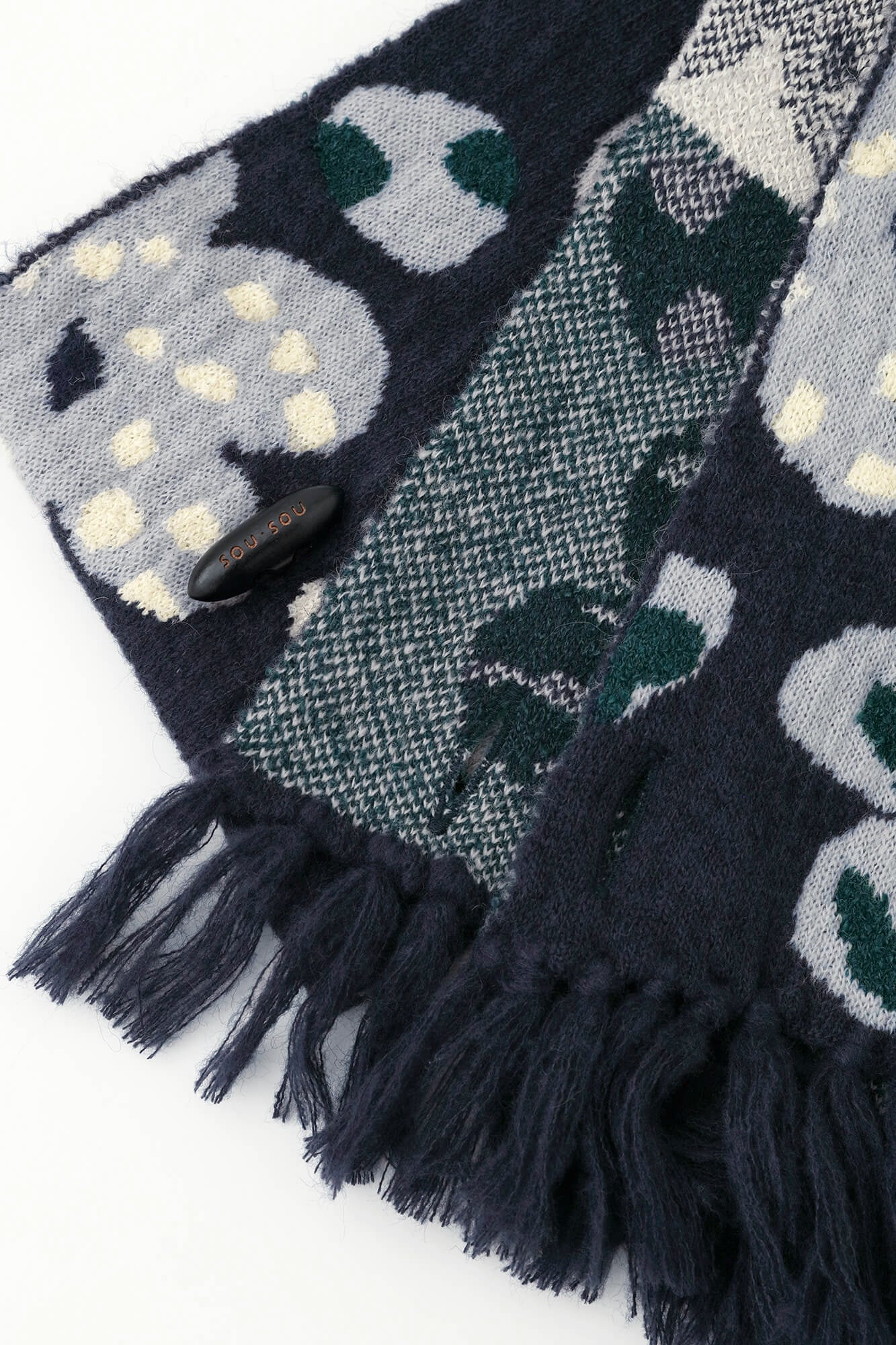 SOU・SOU×MOONBAT 草編領巾／綻放 寶藍色