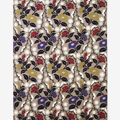 【40%OFF】B反生地セール＜モスリン＞／雪持柳（ゆきもちやなぎ）に椿（つばき）