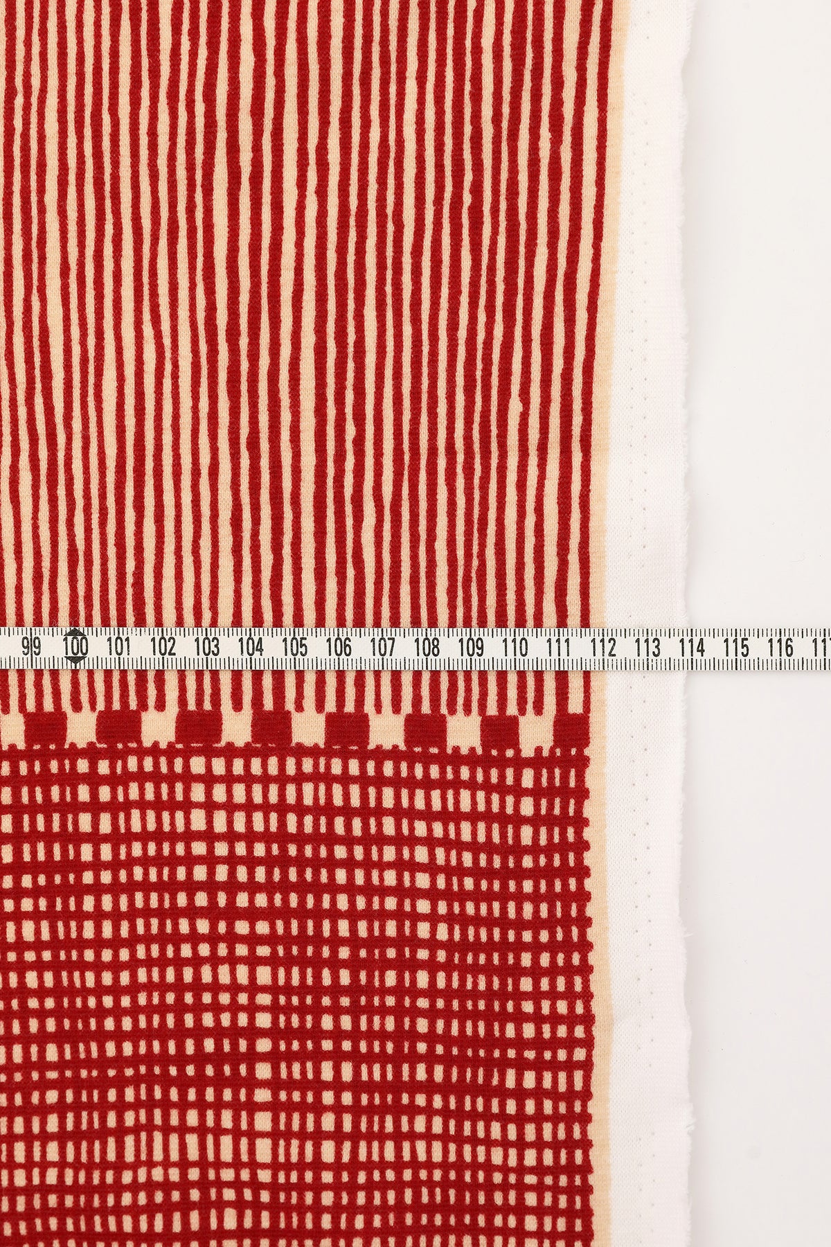 【40%OFF】Imperfect Fabric Sale＜Spandex Rib Knit＞／Lines and Dots Burgundy