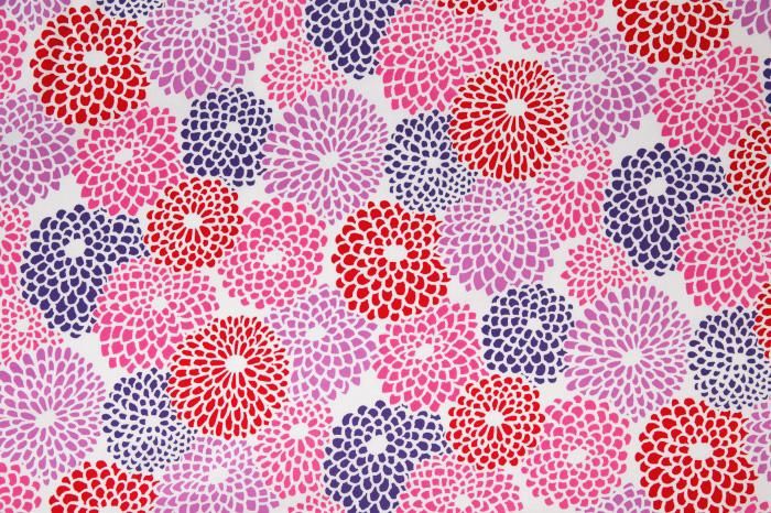 布料剪裁販售 （21號平織棉）／全菊 白色<50cm>