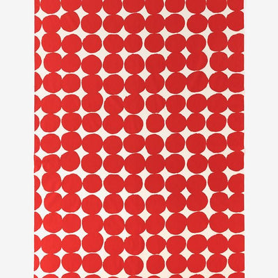 布料剪裁販售 （21號平織棉）／彈珠 大 乳白色（Nyuhaku）×深紅色（Kokihi）<50cm