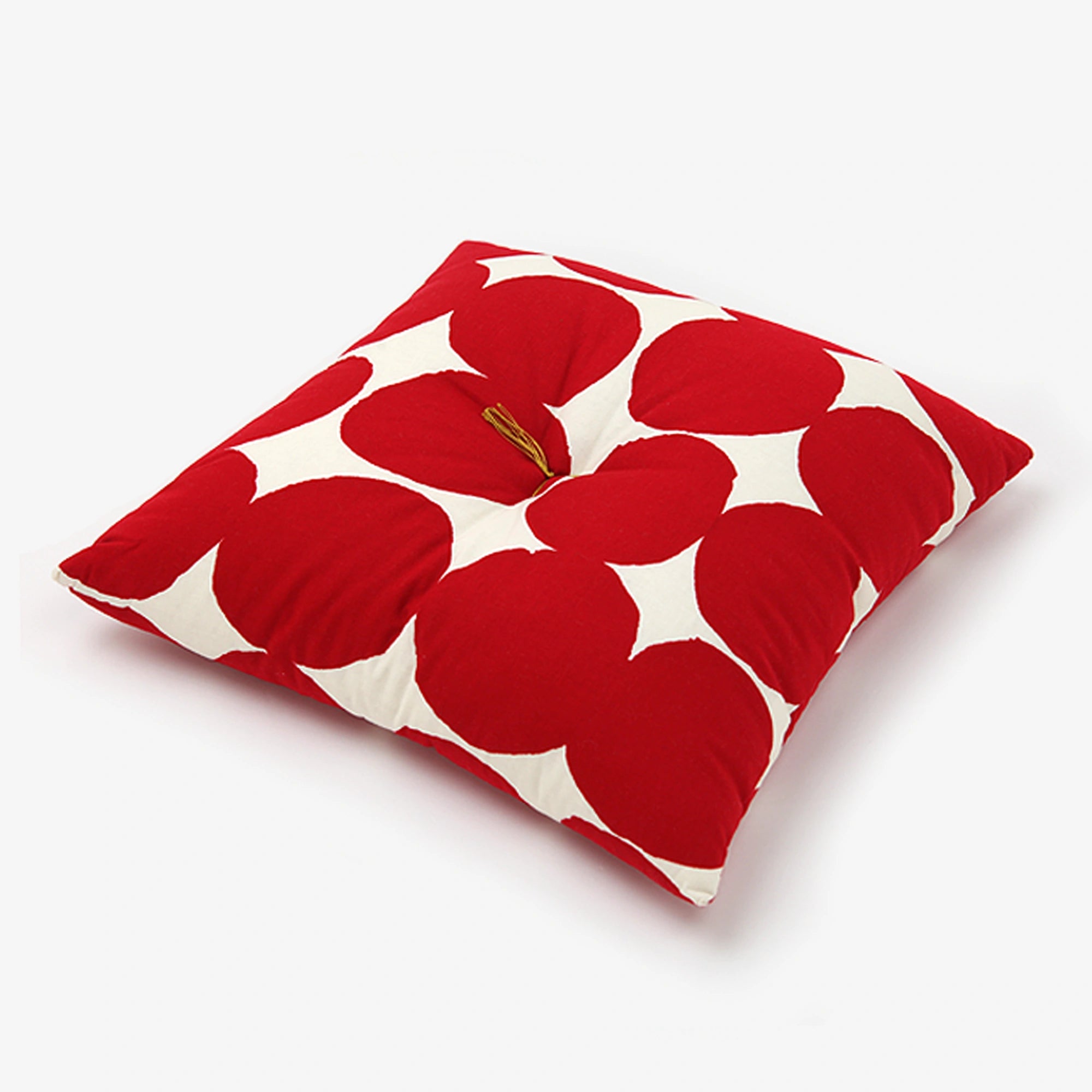 【Ships in 6 Weeks】SOU・SOU Kyoto Cushion (21 Count Plain Weave) ／Marbles Milky White×Red
