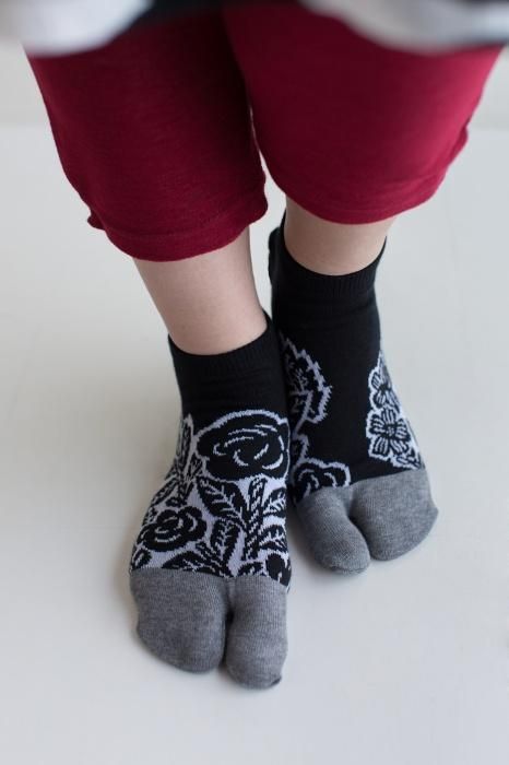 分趾襪（腳踝長度）／版畫 【男・女性用】