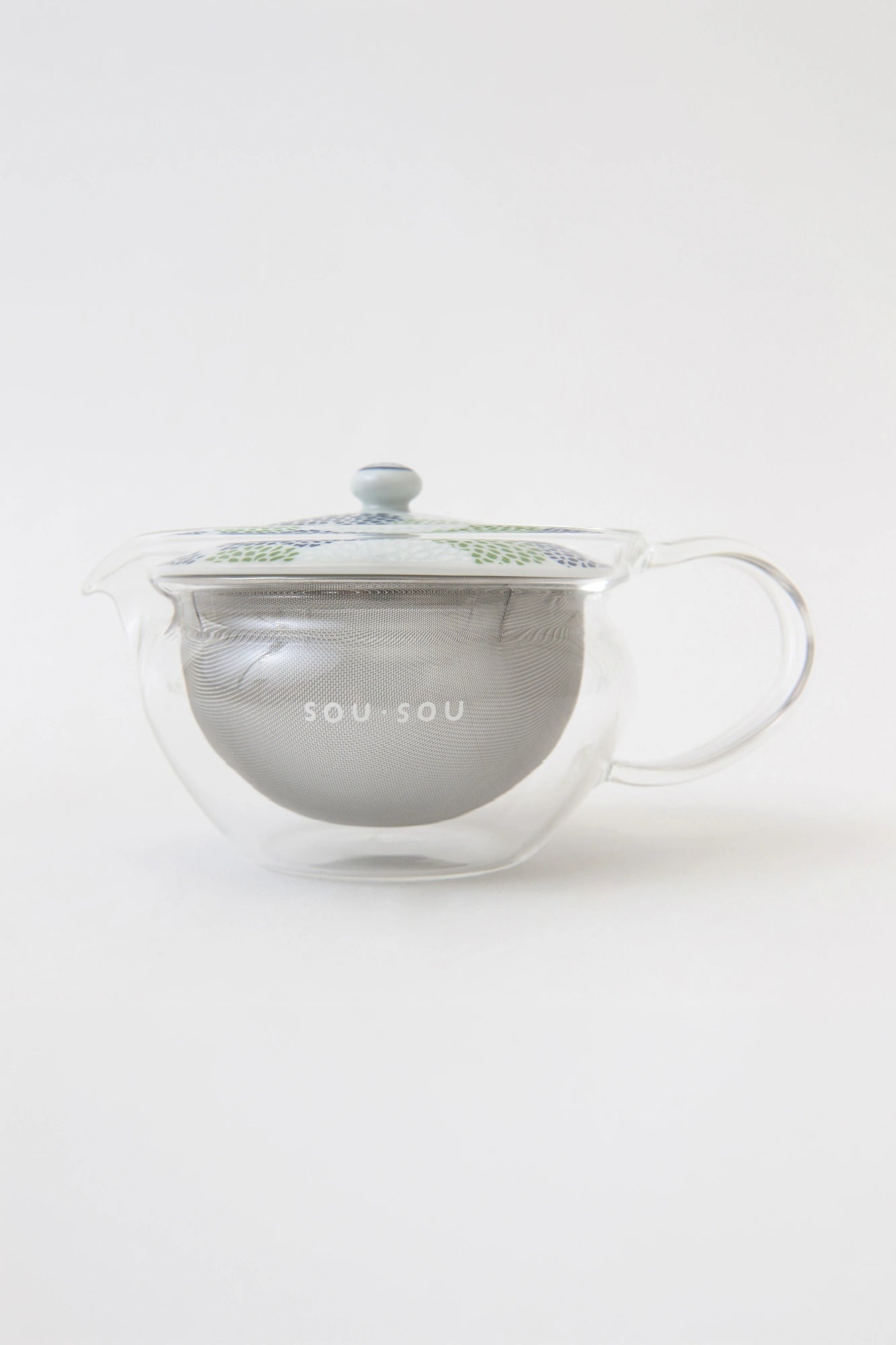 耐熱玻璃茶壺和茶罐套組／全菊