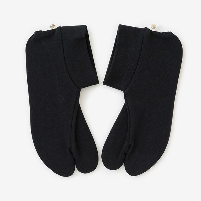 Stretchable Cotton Tabi Socks (Plain)／Black2 ※Non-slip Sole