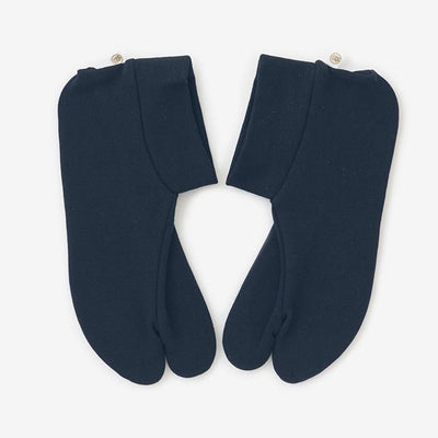 棉質 彈性足袋襪／軍藍色※防滑襪底