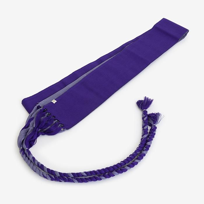 Braid Obi Belt / Bellflower Blue × Pastel Purple