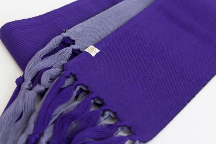 Braid Obi Belt / Bellflower Blue × Pastel Purple