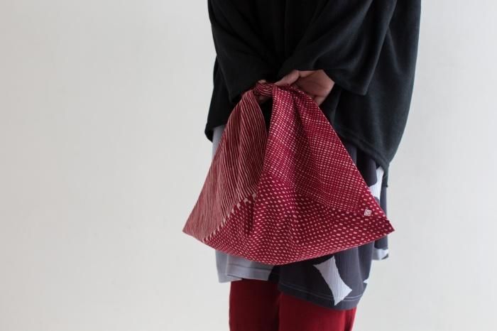 Isemomen Cotton Eco Bag / Intervals White×Red
