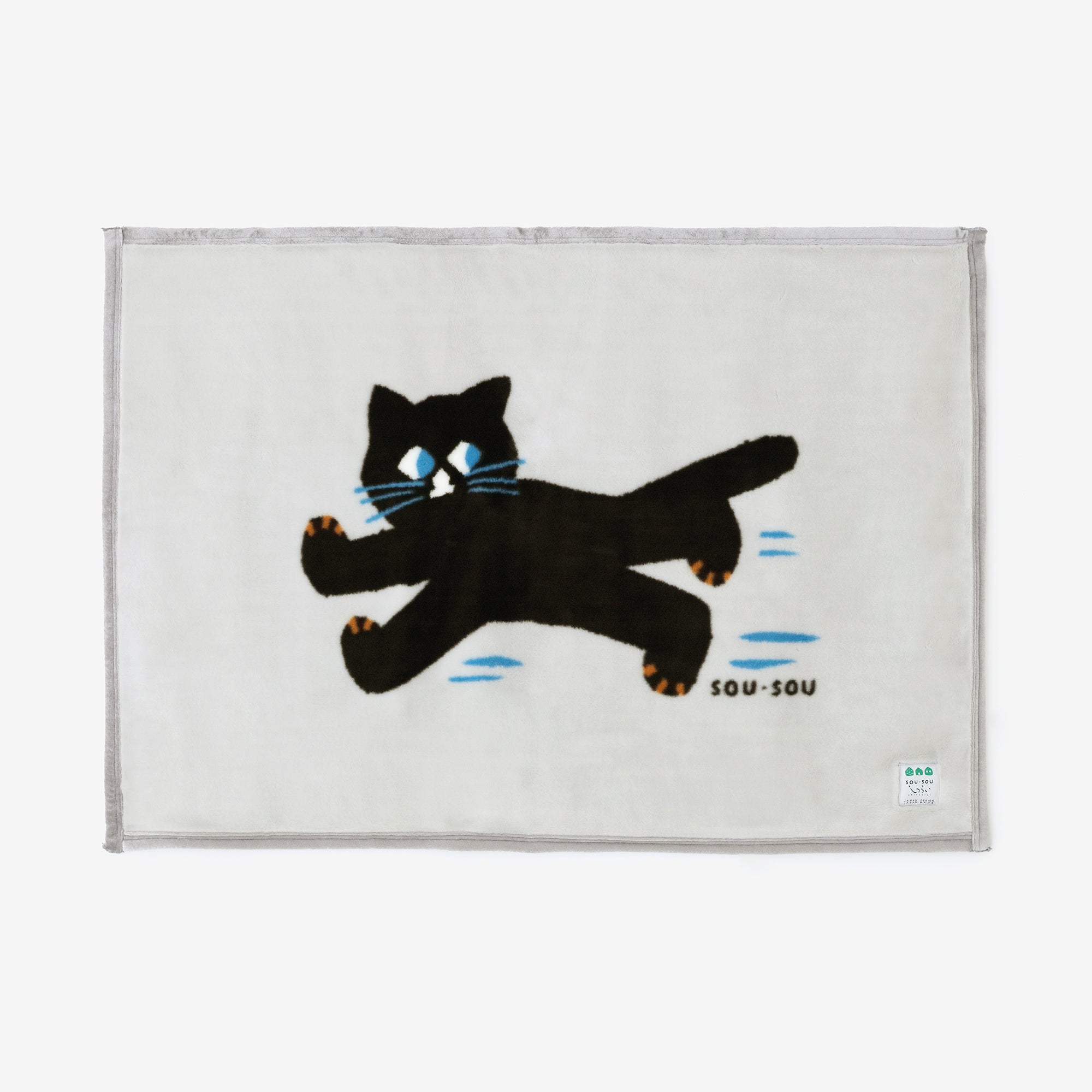 SOU・SOU×森彌毛織 丙烯酸纖維 小蓋毯／貓