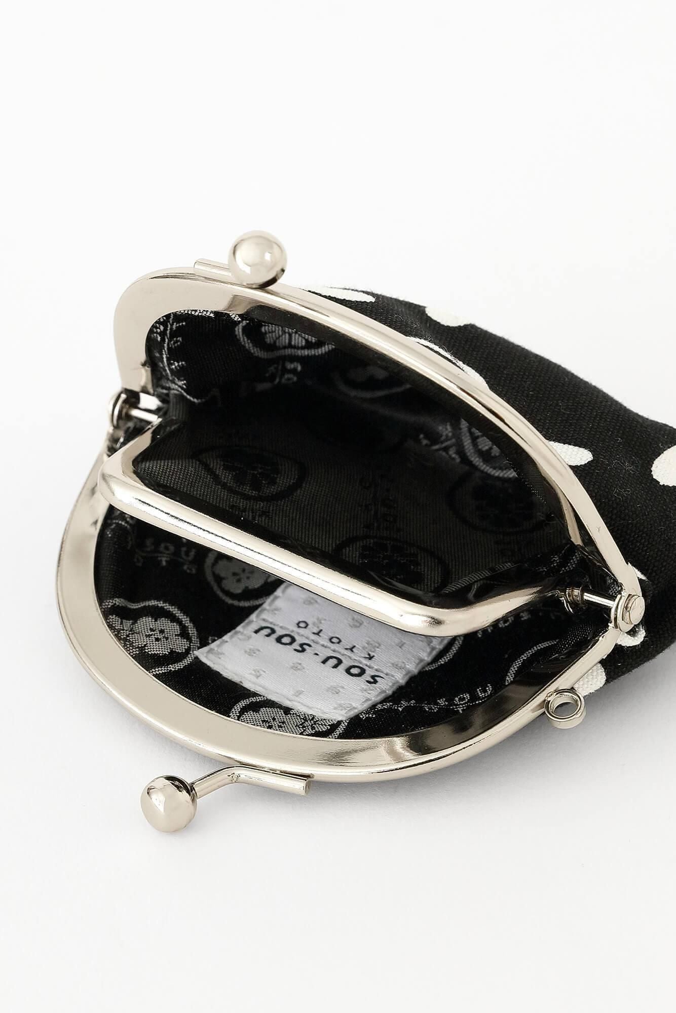 12號軟帆布口金包（小）/蘿蔔草 小 黑色