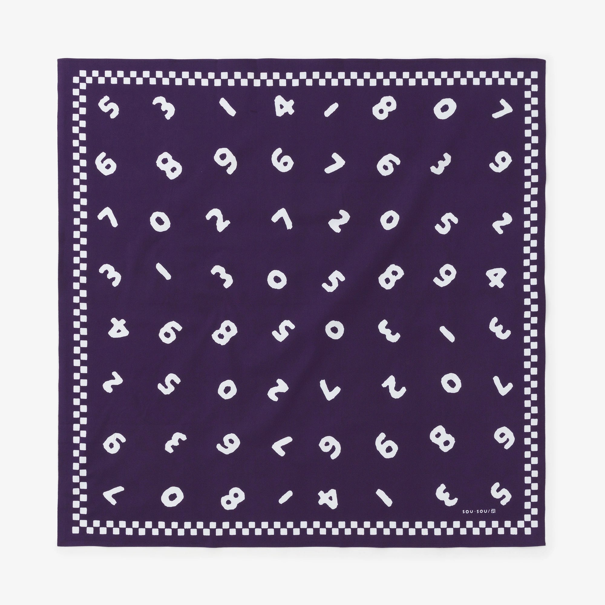 SOU・SOU×Arakawa Masujiro Shoten Furoshiki (moyen)/SO-SU-U Violet (shikon)