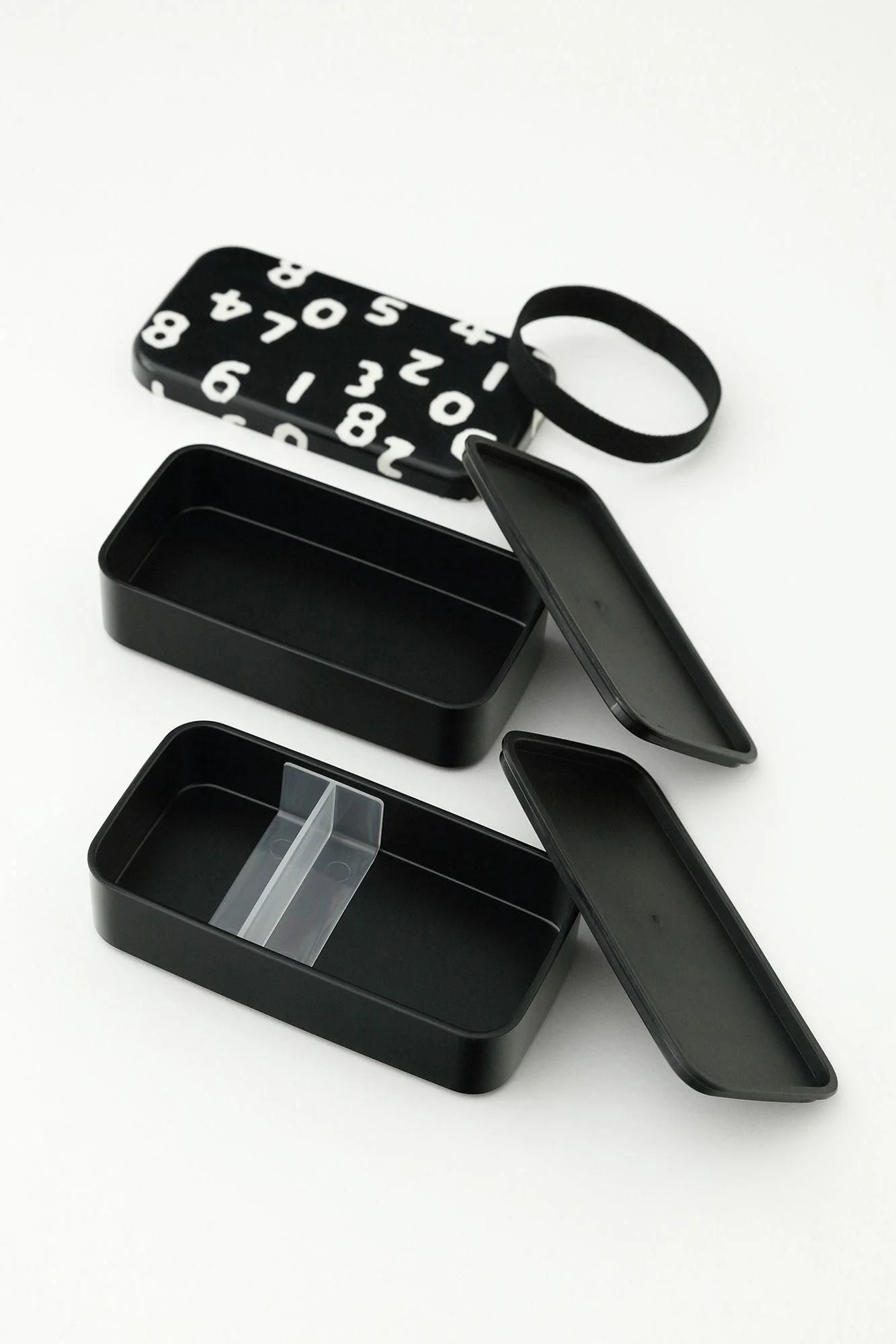 SOU・SOU×POKETLE Fabric Pasted Bento Lunch Box 3-pc Set (Rectangular)／SO-SU-U Kon Up and Down