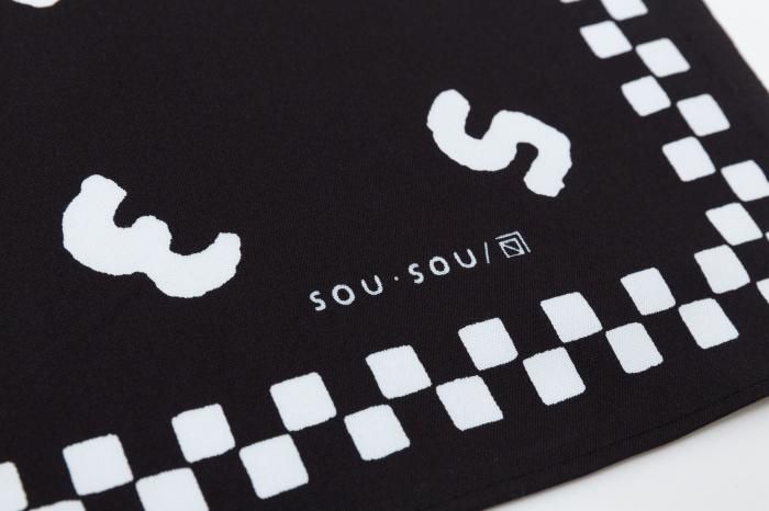 SOU・SOU ×Arakawa Masujiro Furoshiki (Medium) / SO-SU-U Black
