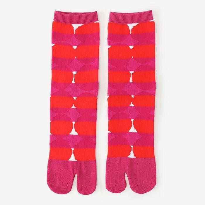 分趾襪（普通長度）／彈珠與橫紋 【男・女性用】