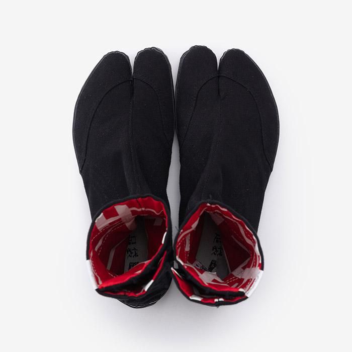 Festival Split Toe Tabi Shoes High Cut / Black×Fence