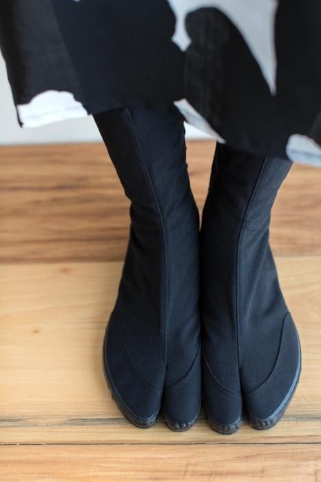 Festival Split Toe Tabi Shoes High Cut / Black×Fence