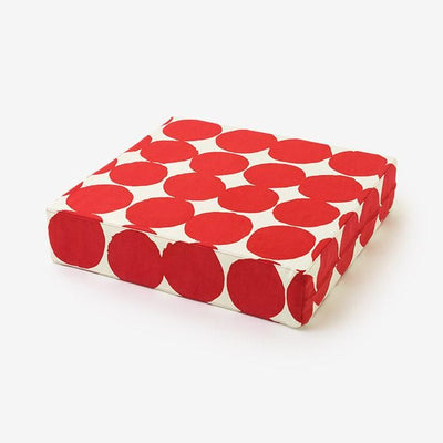 Box Cushion／Marbles Large Milkwhiteminds old time with) x deep scarlet (ko)kifire)【※DeliveryApproximately 3 weeks]