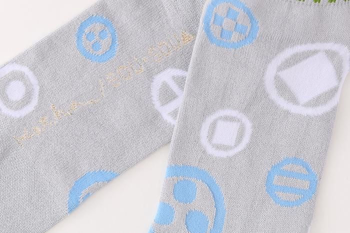 分趾襪（腳踝長度）／家紋與市松 銀色2 【男・女性用】