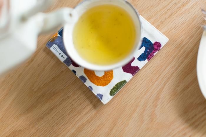 Autumn Harvest Cotton Teacup Saucer / SO-SU-U Multicolored Autumn Harvest