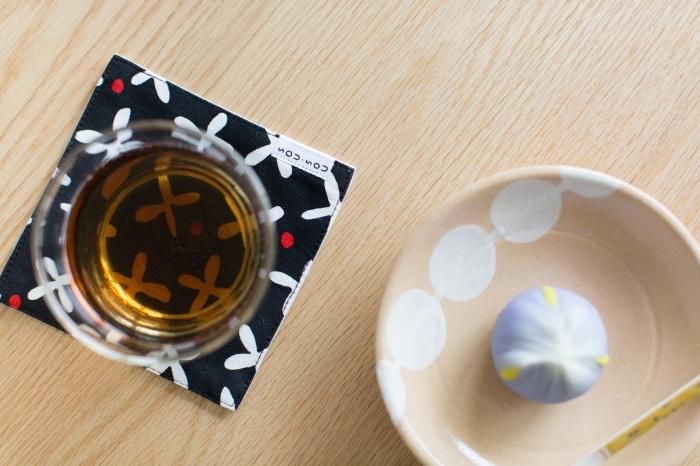 Cotton Teacup Coaster / Suzushiro Black