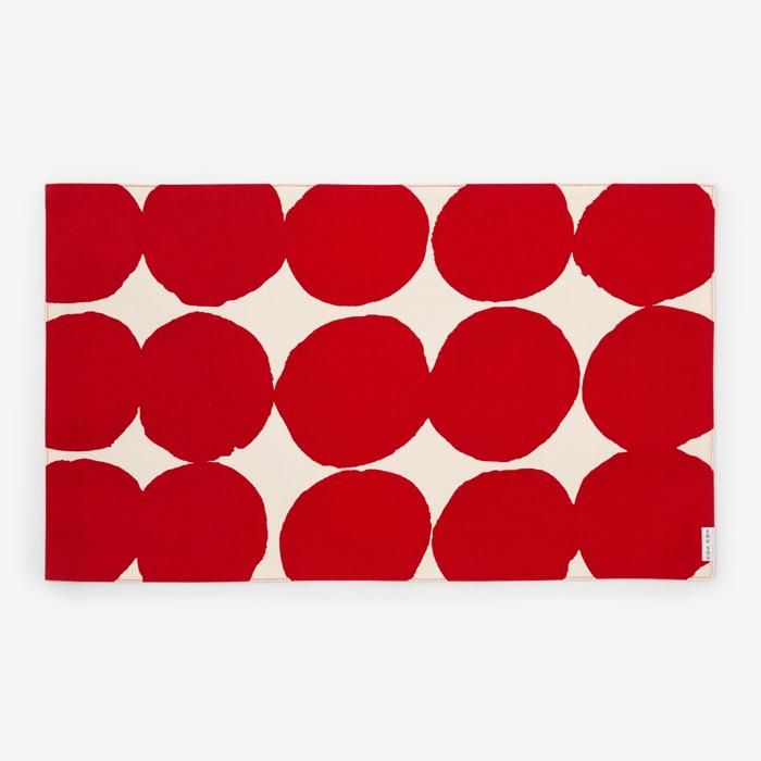 Placemat / Large Milky White x Deep Scarlet