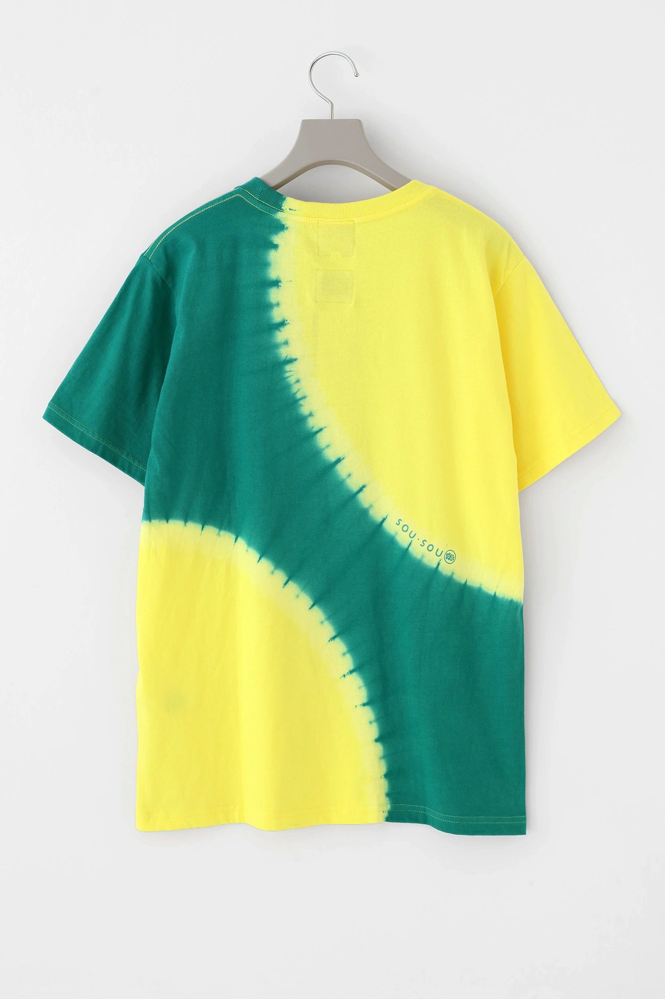 【6月30日頃発送予定】近清絞り 染め分け半袖Tシャツ[5.0]／プラネート イエロー×エメラルドグリーン
