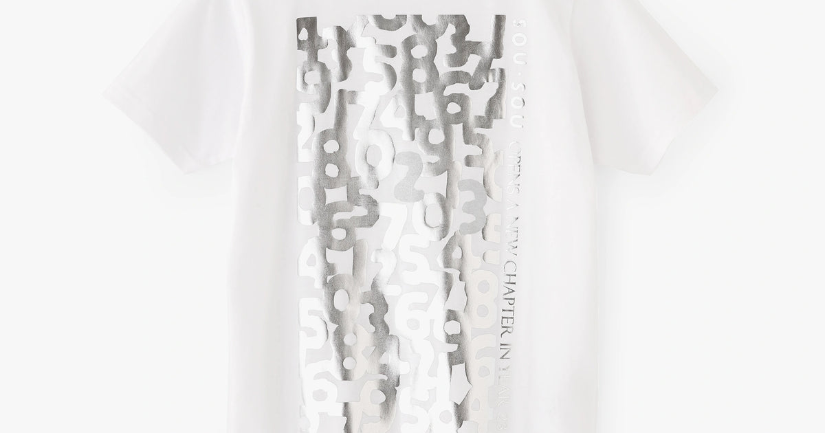 【ie】センソユニコ ホワイト 皺加工 半袖Tシャツ 23rd Anniversary 半袖Tシャツ[5.0]／ホワイト