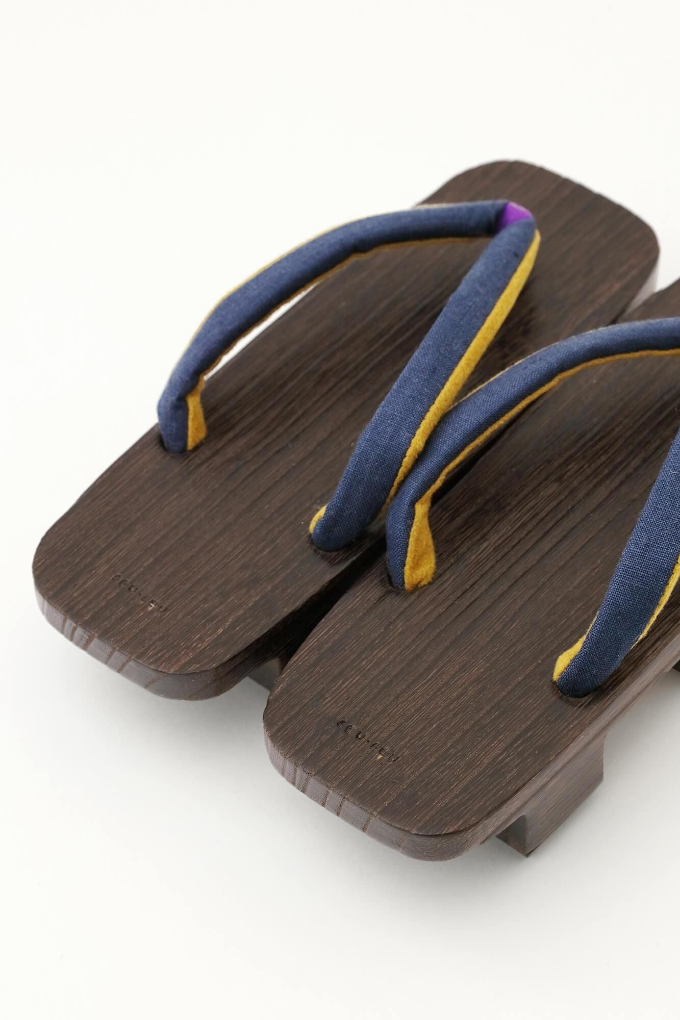 Mikamo Ware Geta/Yoshicho Leinen tiefes Marineblau 2