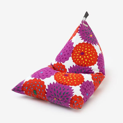 クッション座椅子／天竺牡丹 京緋色花（きょうひいろばな）【※お届けに約3週間】